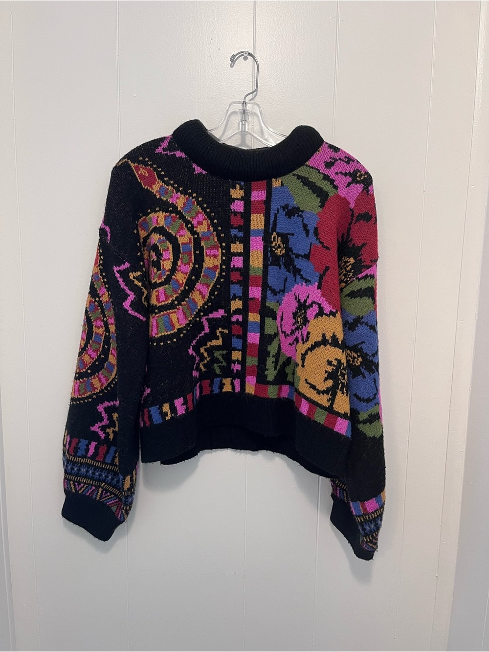 Farm Rio Neck Roll Sweater